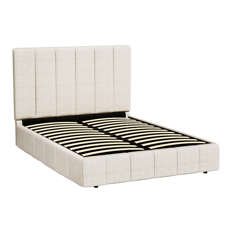 Tette Queen Bed Frame - Beige