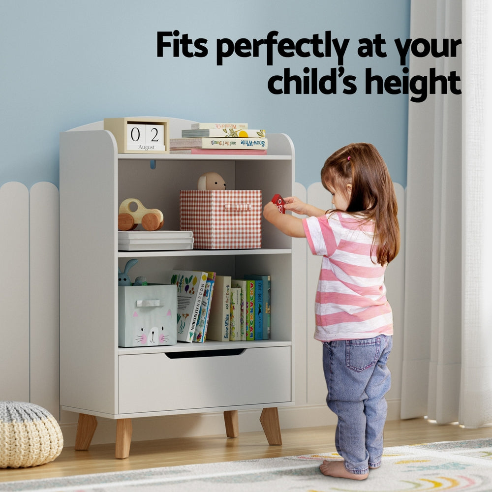 3 Tier Children's Bookcase with Drawer