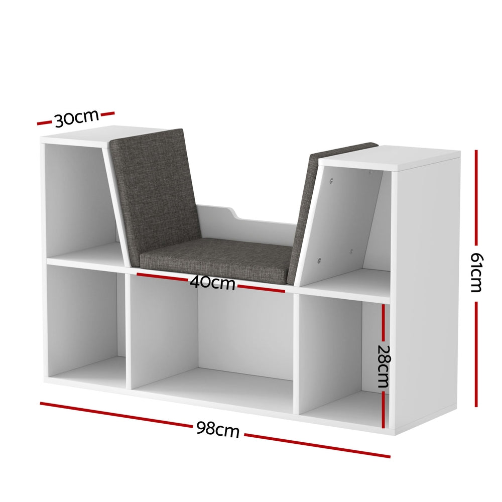 Kids Bookcase with Built in Seat