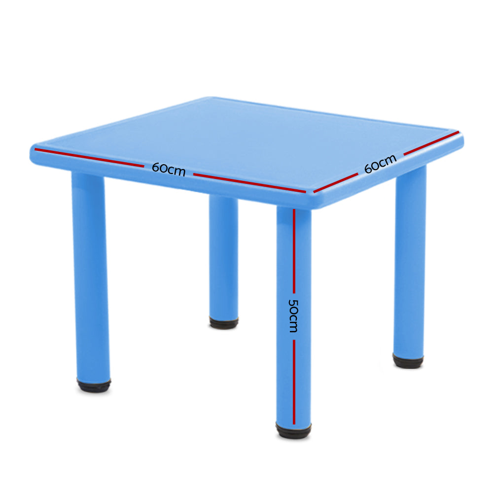 Kids Blue Plastic Activity Table 60X60CM