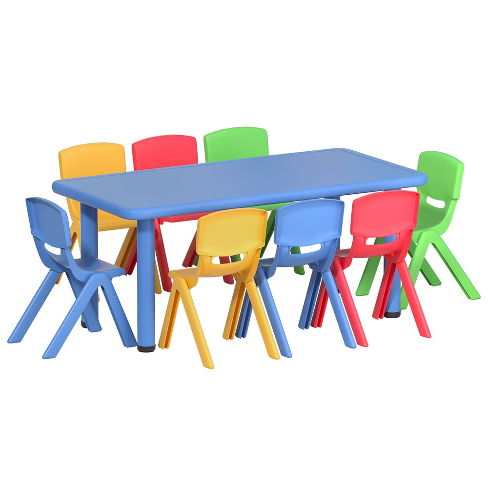 9 Piece Kids Activity Table and Chair Set