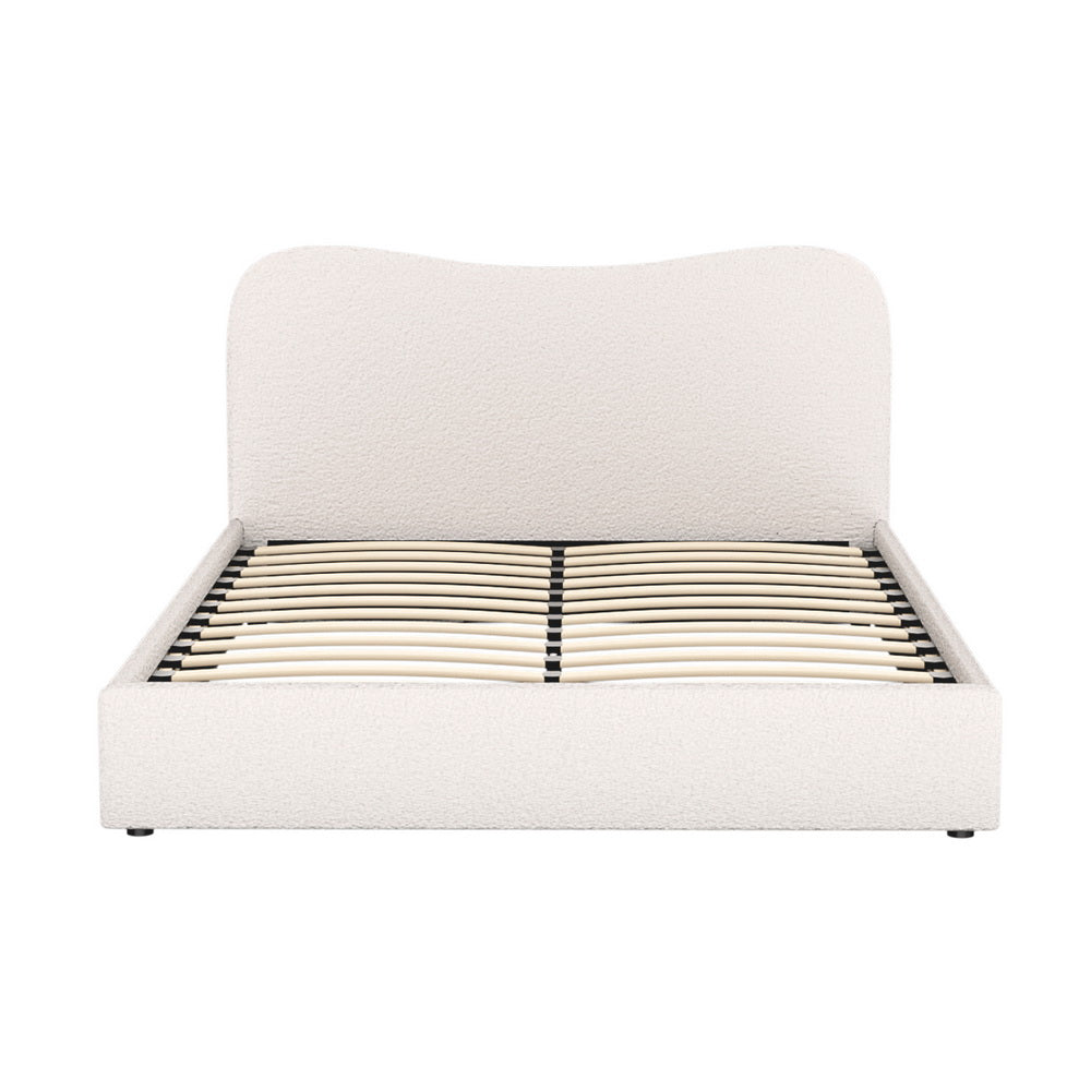 Dara Queen Boucle Bed Frame - Beige