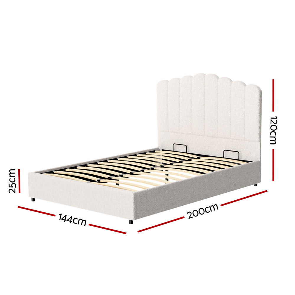 Fion Boucle Double Bed Frame