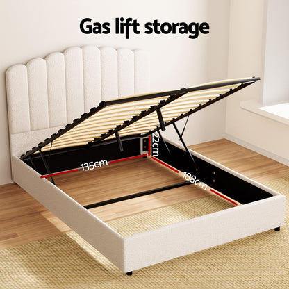 Fion Boucle Double Bed Frame