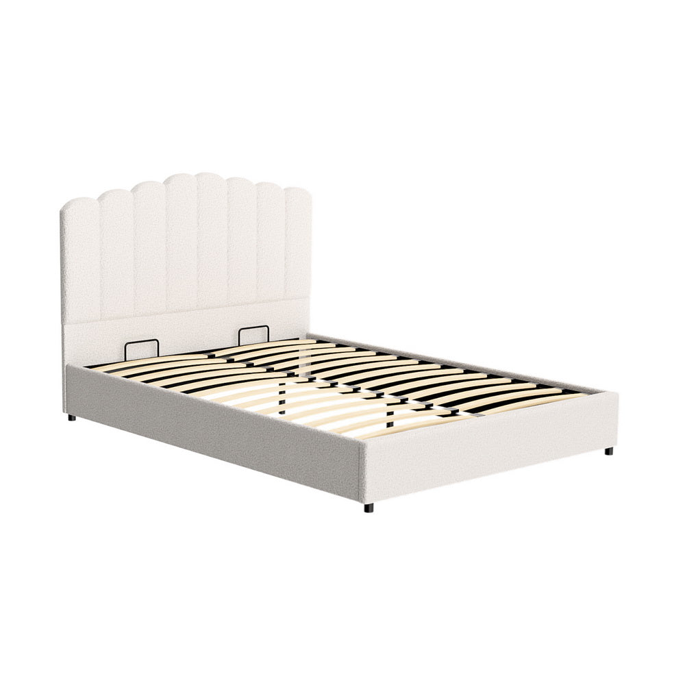 Fion Boucle Queen Bed Frame