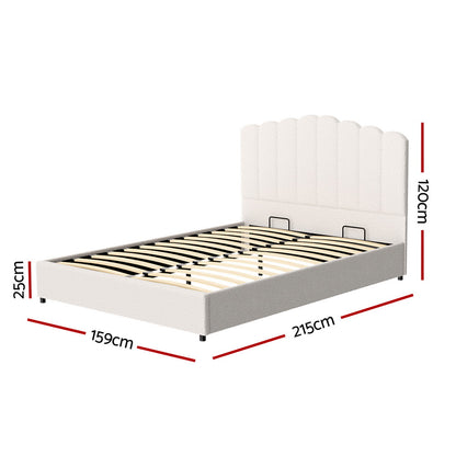 Fion Boucle Queen Bed Frame