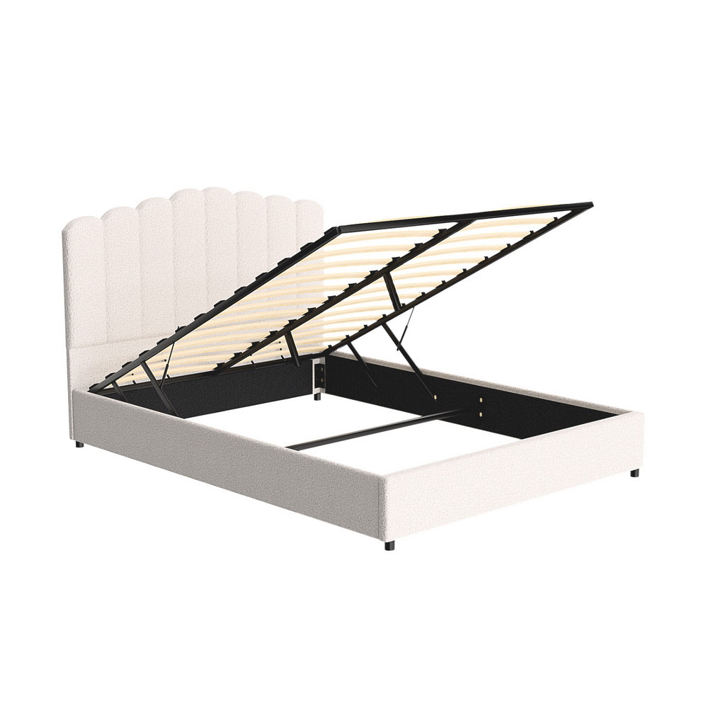 Fion Boucle Queen Bed Frame