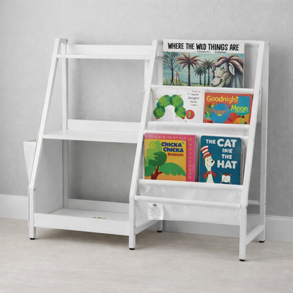 3 Tier Kids Sling Bookshelf - White