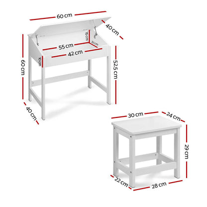 Kids Lift Top Desk and Stool Set