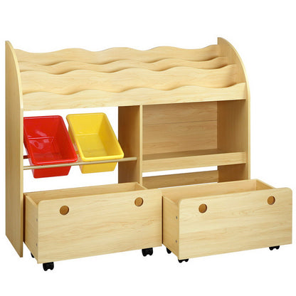 3 Tier Kids Bookshelf with Storage