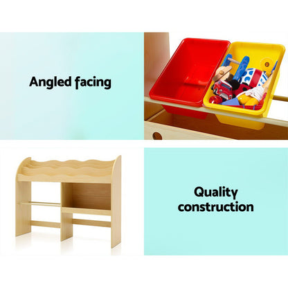 3 Tier Kids Bookshelf with Storage