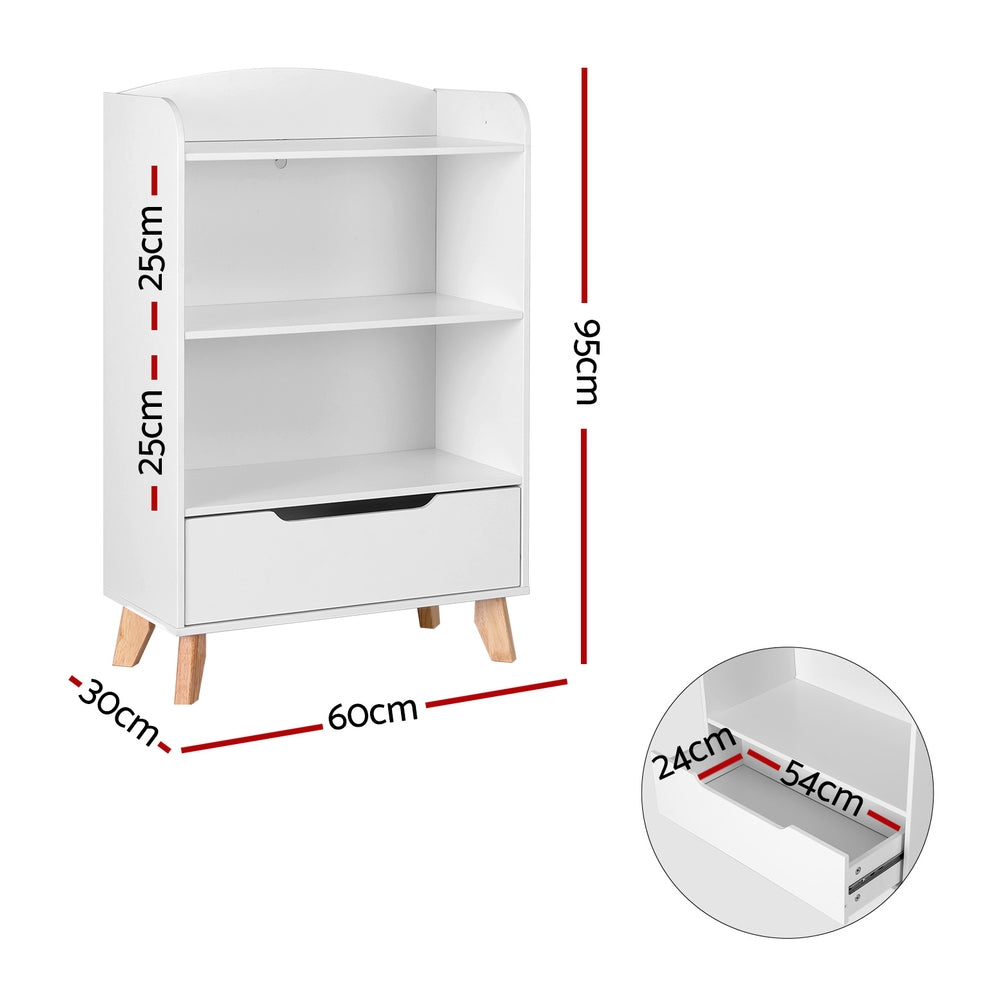 3 Tier Children's Bookcase with Drawer