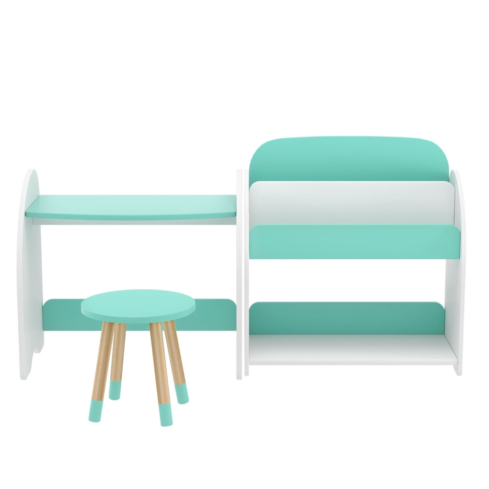 Kids Bookshelf and 2 In 1 Table and Chair Set