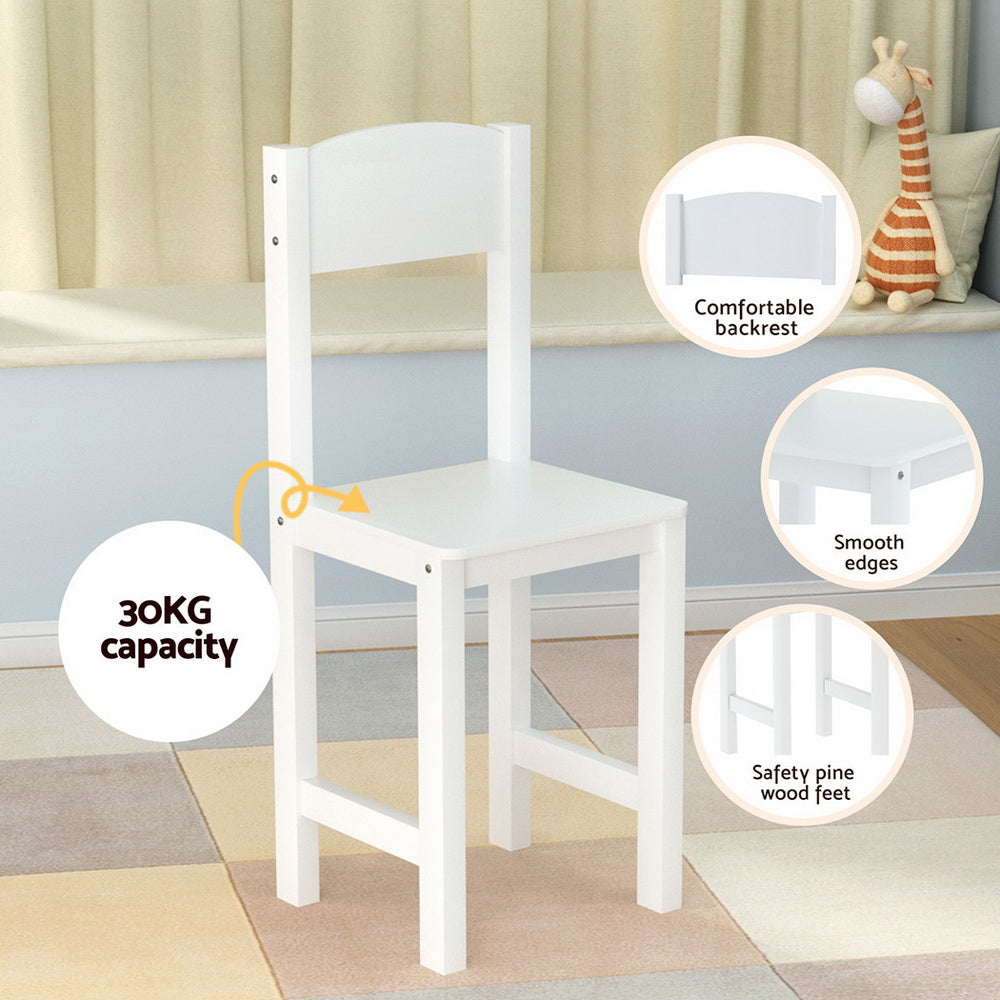 Kids Study Desk and Chair Set with Cabinet Storage