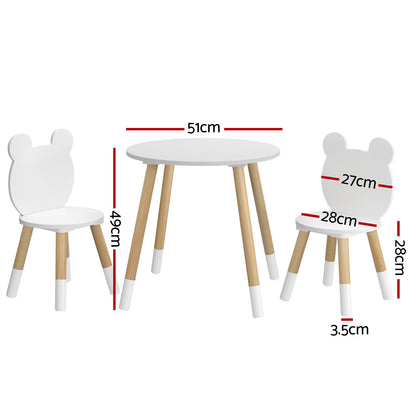 3 Piece Kids Activity Table and Chair Set