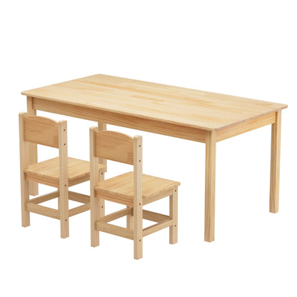 Kids Table and Chair Set - Pinewood