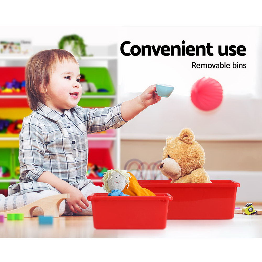 Multi Bin Kids Toy and Book Storage