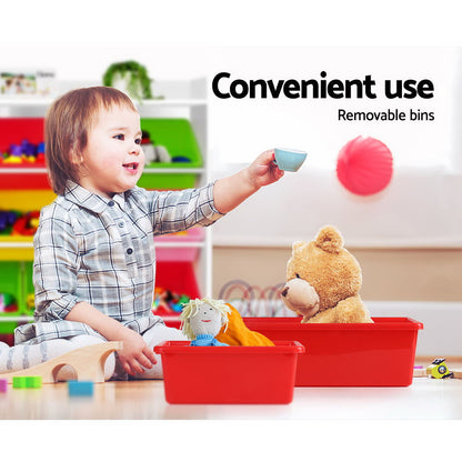 Multi Bin Kids Toy and Book Storage