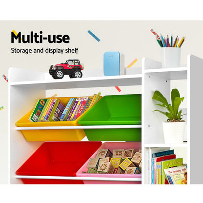 Multi Bin Kids Toy and Book Storage