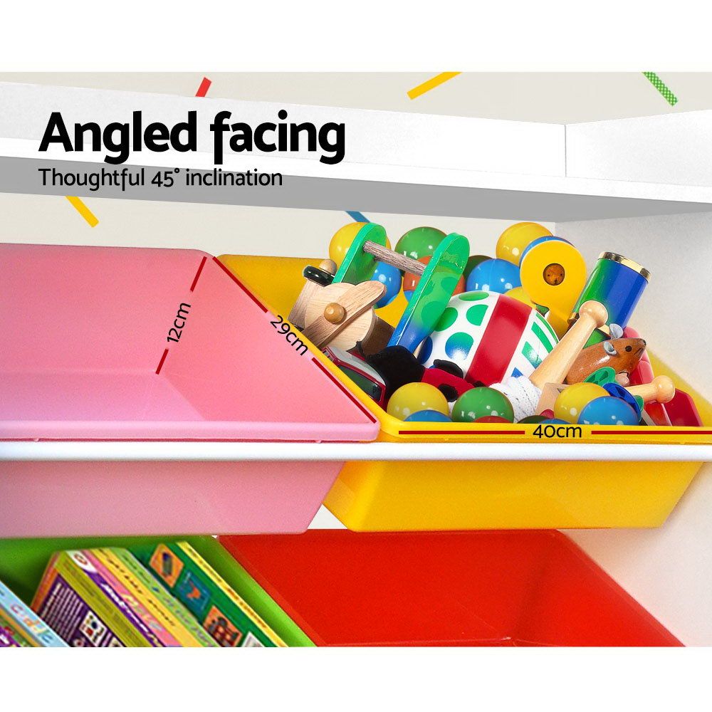 Multi Bin Kids Toy and Book Storage