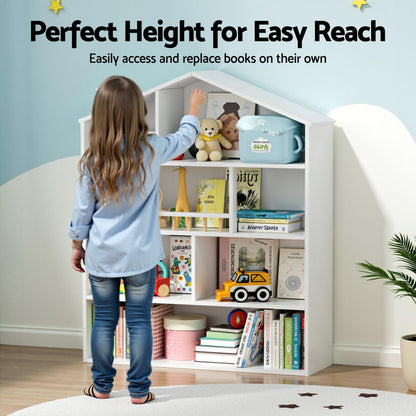 4 Level House Kids Bookshelf - White