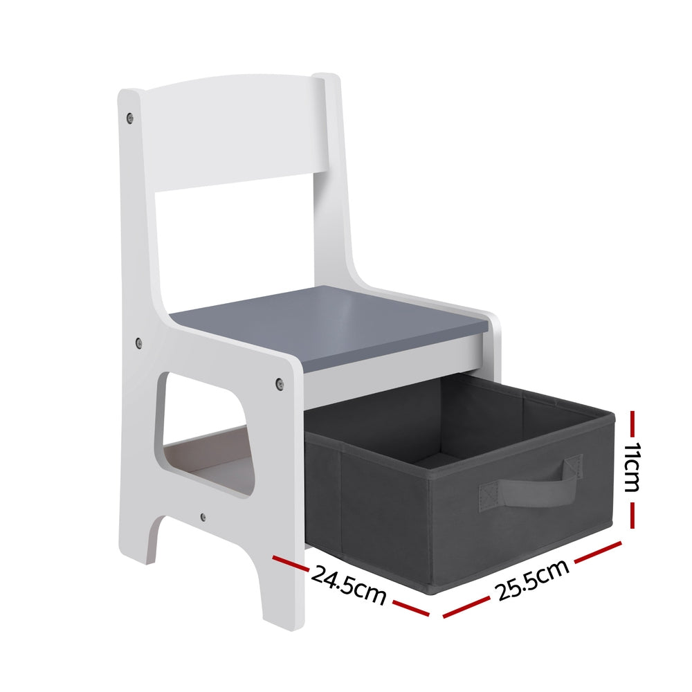Kids Table and Chairs Set with Chalkboard Top