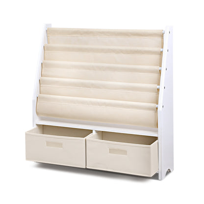 4 Tier Kids Bookshelf with Organiser Drawer