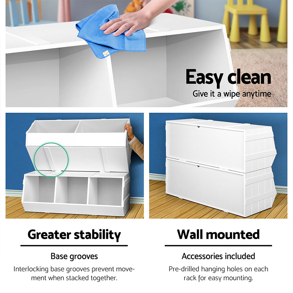 Stackable Kids Toy and Book Display