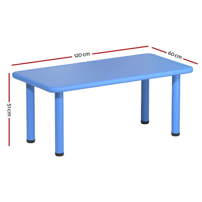 Kids Blue Plastic Activity Table - 60 X 120CM