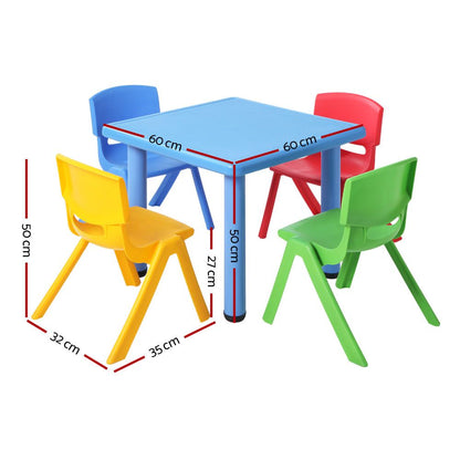 5 Piece Kids Activity Table and Chair Set