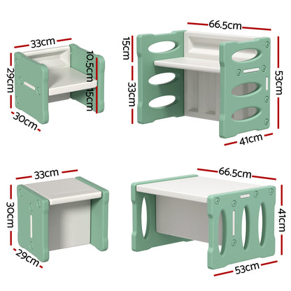 Kids Table and Chair Set - Green