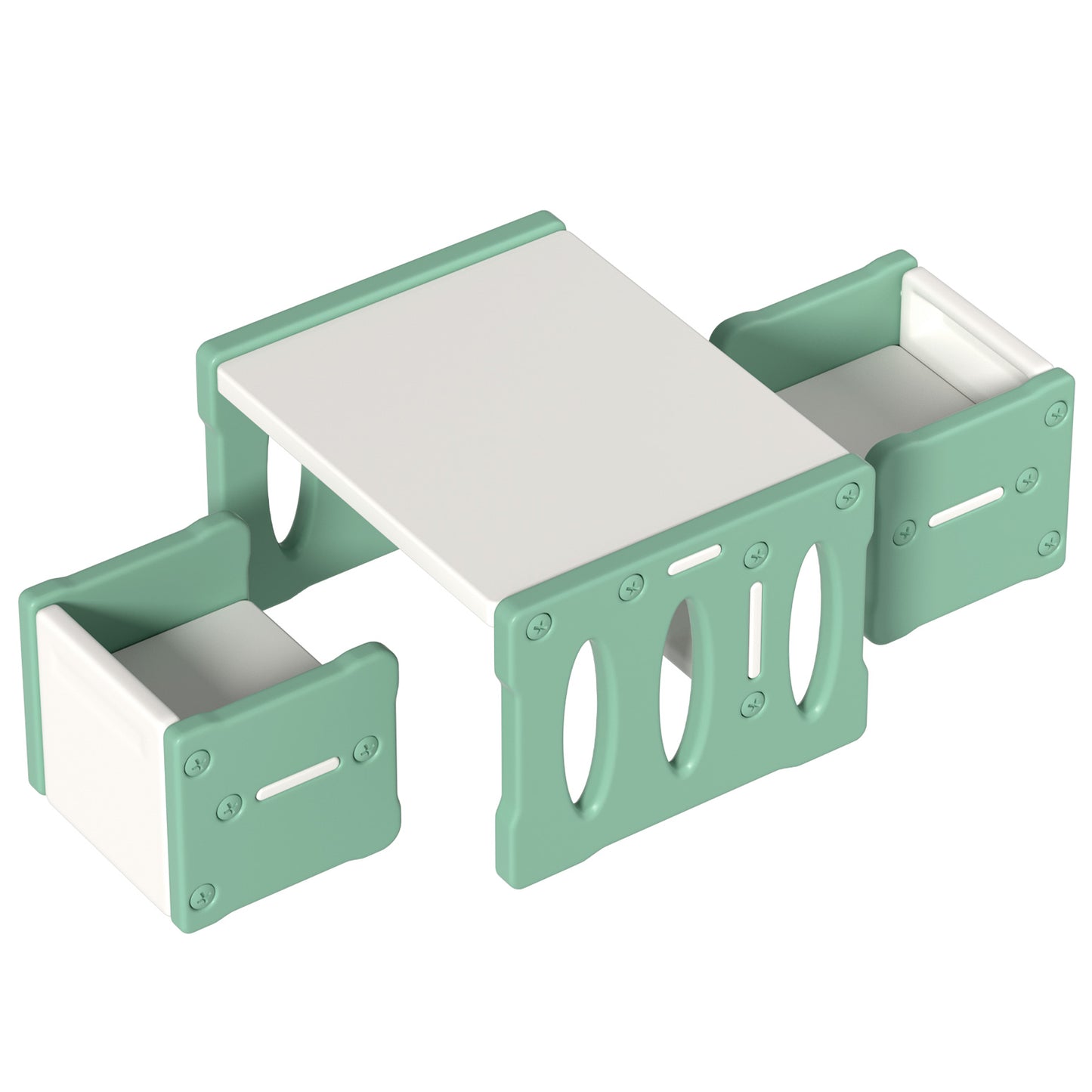 Kids Table and Chair Set - Green