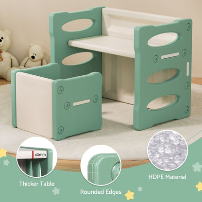 Kids Table and Chair Set - Green