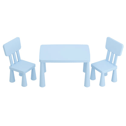Kids Table and 2 Chair Set - Blue