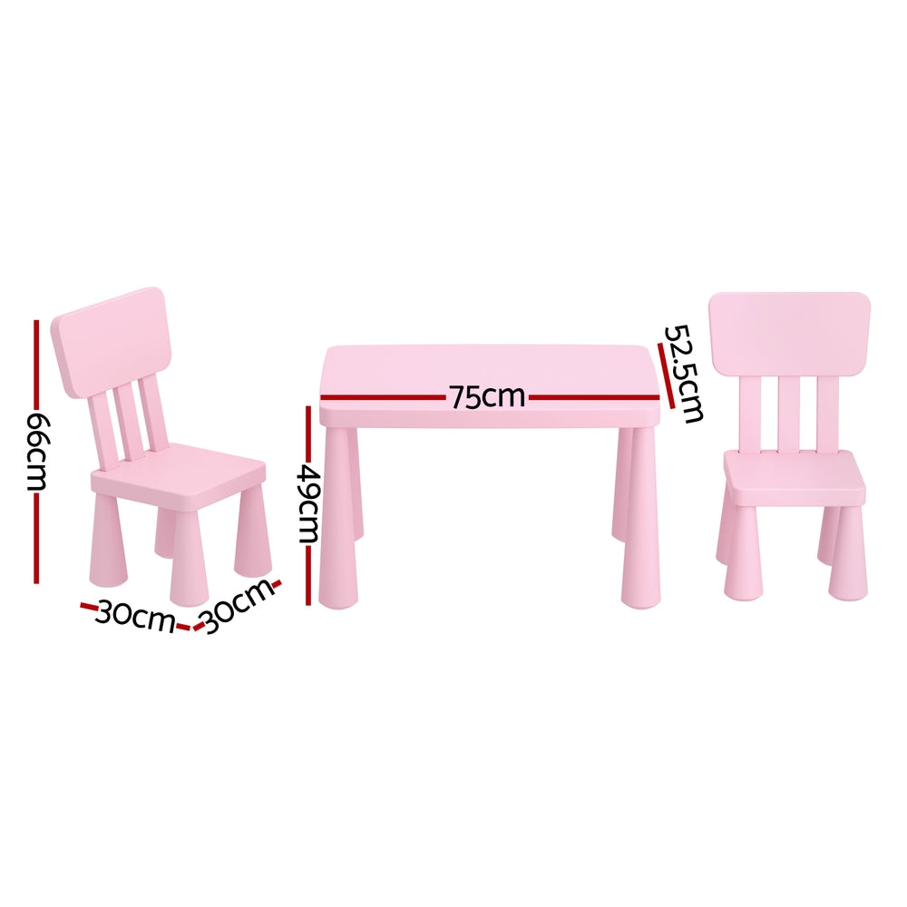 Kids Table and Chair Set - Pink