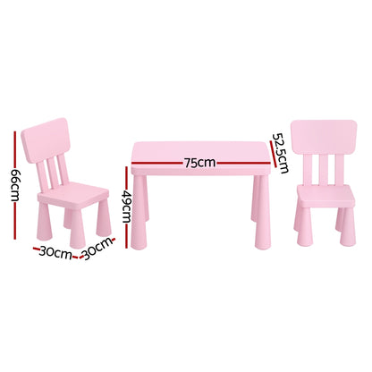 Kids Table and Chair Set - Pink