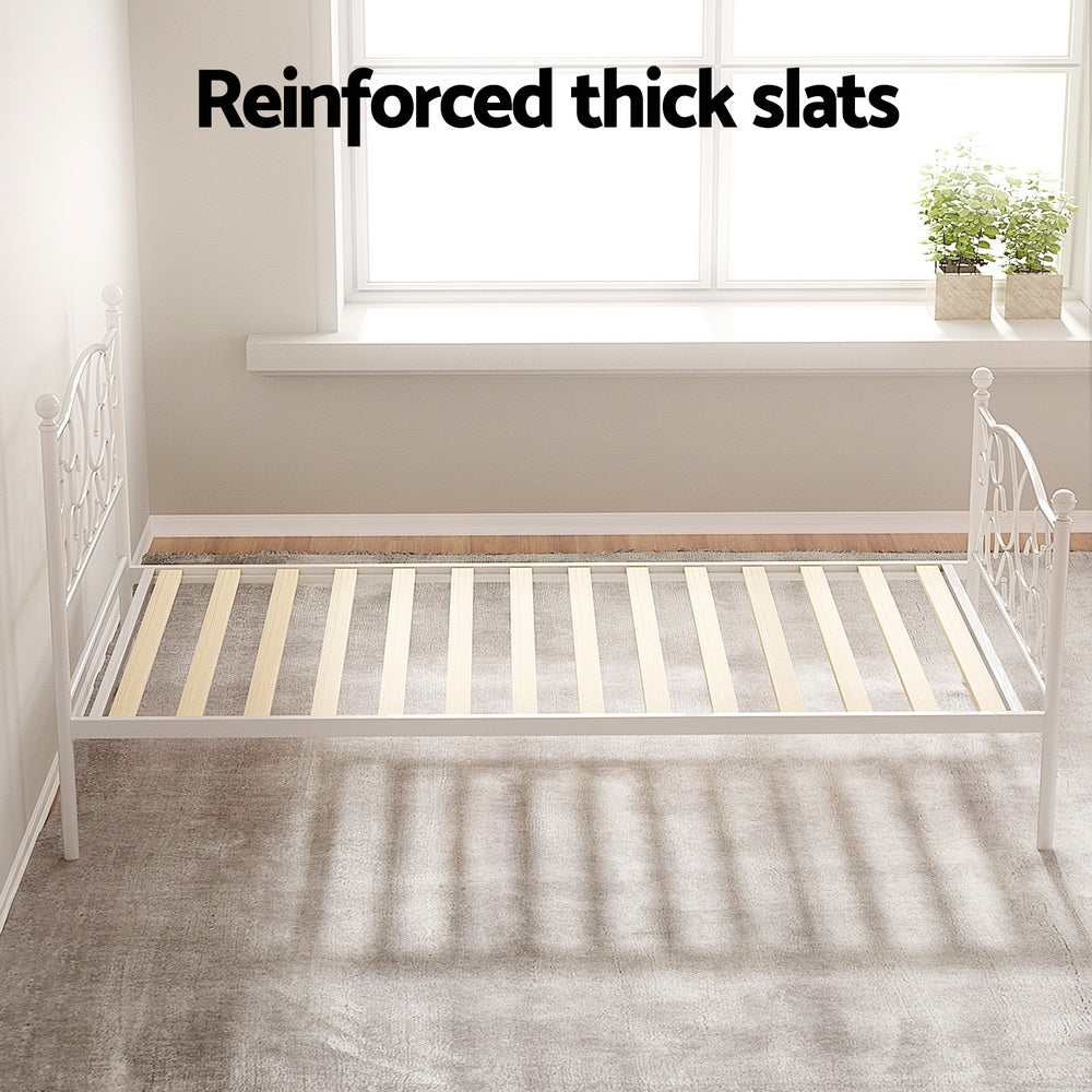 Groa Single Bed Frame - White