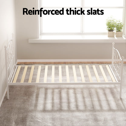 Groa Single Bed Frame - White