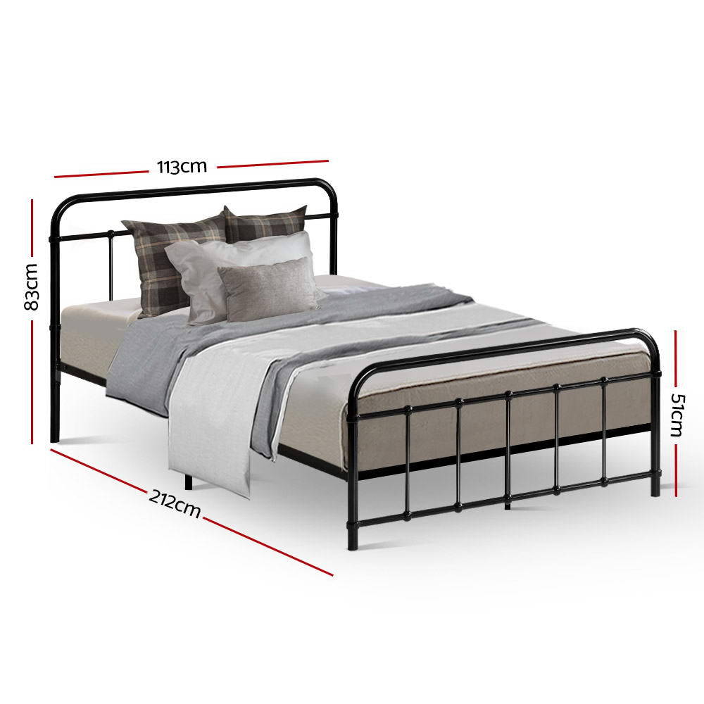 Leo King Single Bed Frame - Black