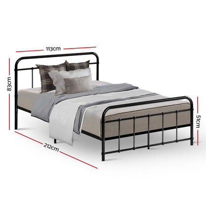 Leo King Single Bed Frame - Black