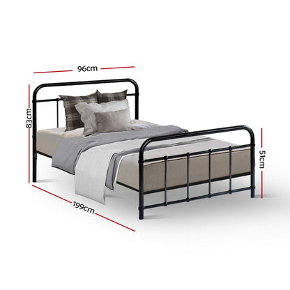Leo Single Bed Frame - Black