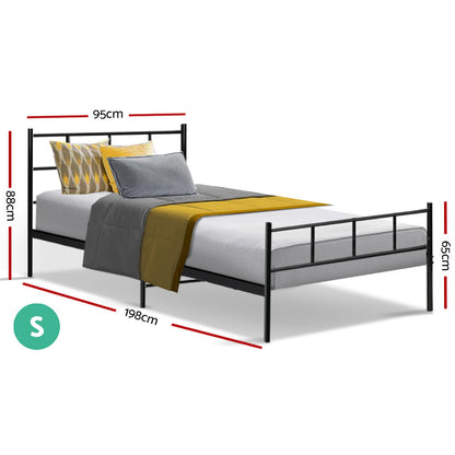 Sol Single Metal Bed Frame