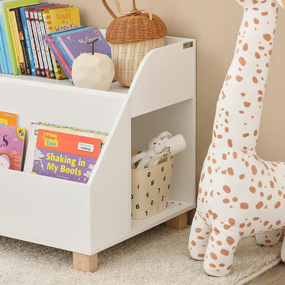 3 Compartment Kids Storage Bookcase - White