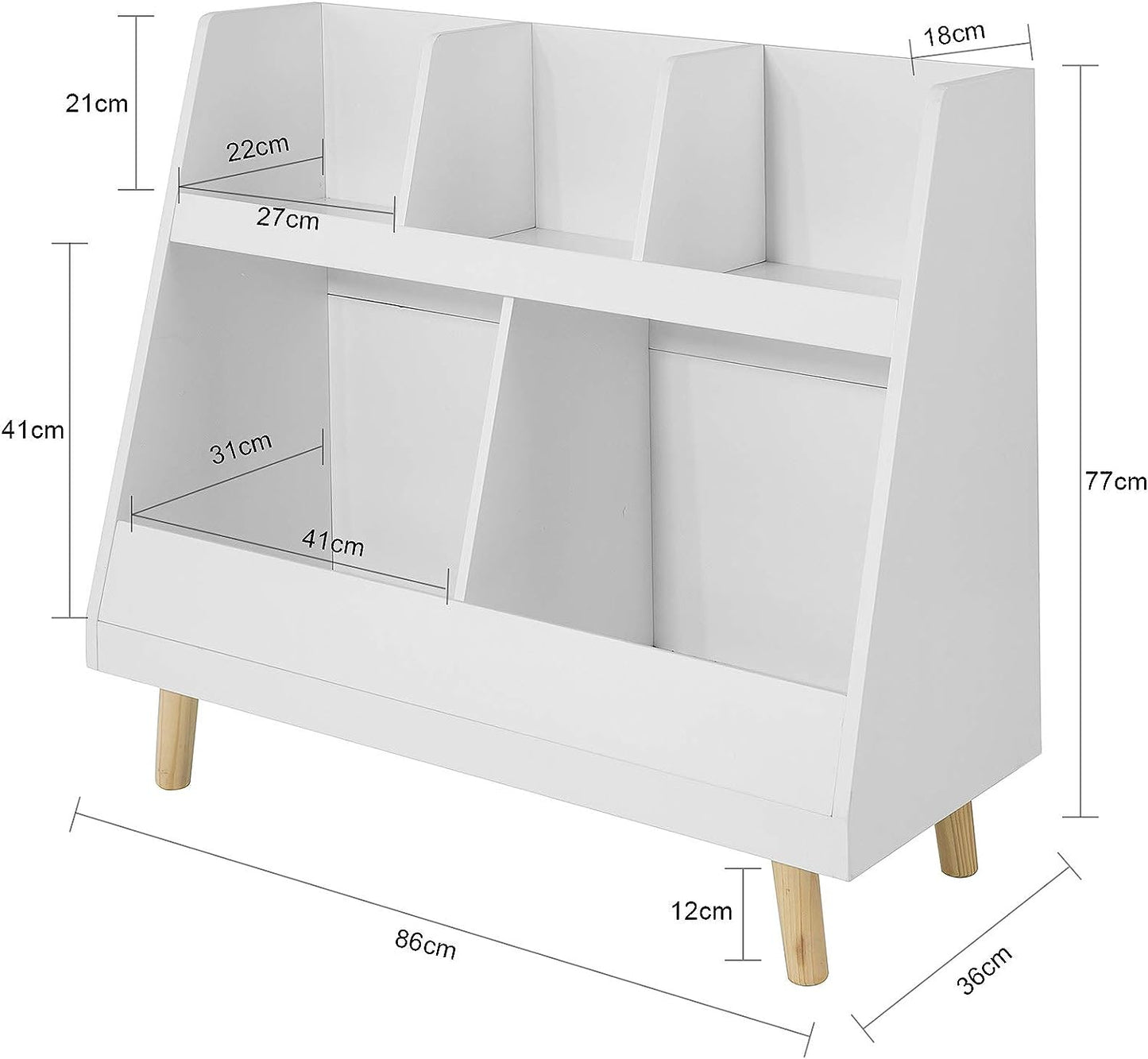 5 Compartment Children's Bookcase