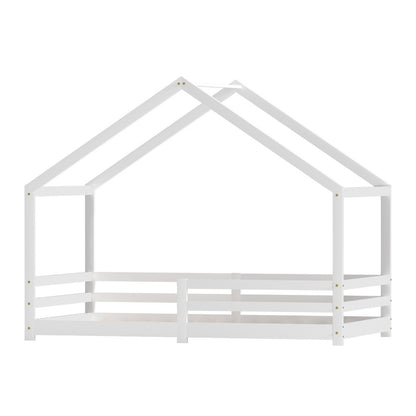 Amos House Single Bed Frame - White