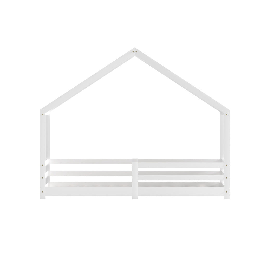 Amos House Single Bed Frame - White