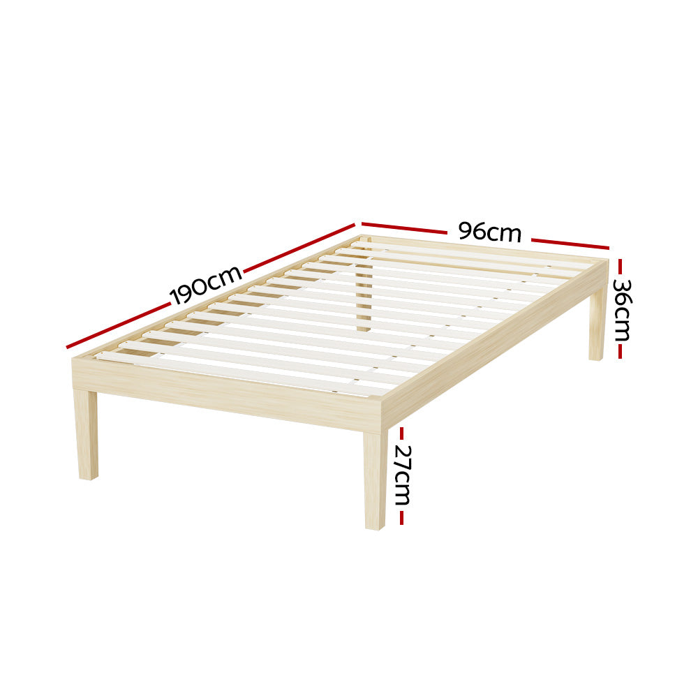 Bruno Single Bed Frame - Pine