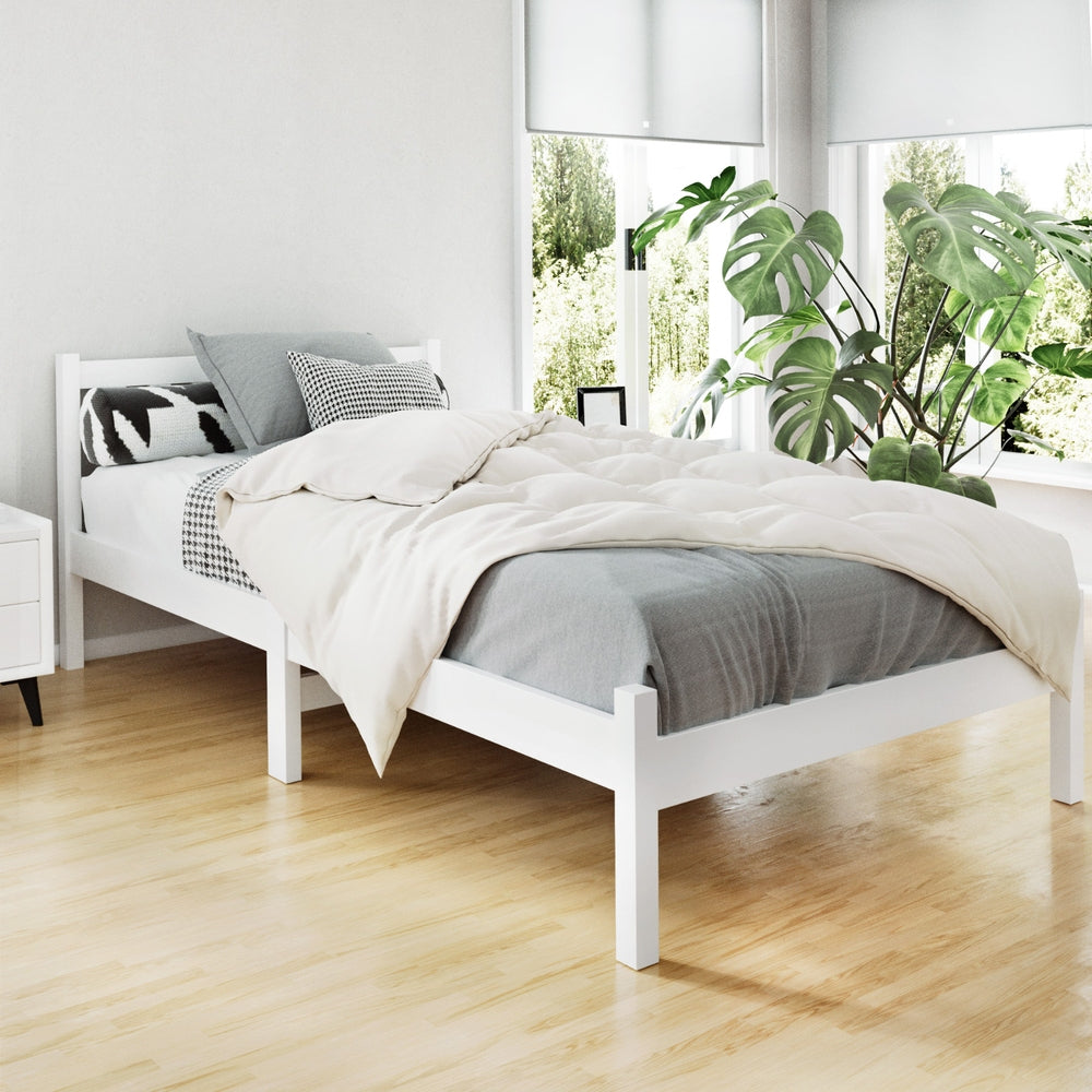 Sofie King Single Bed Frame - White