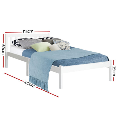 Sofie King Single Bed Frame - White