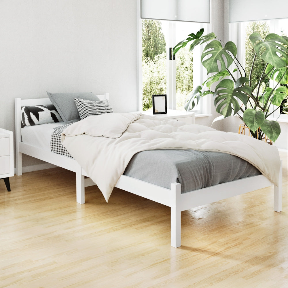 Sofie Single Bed Frame - White